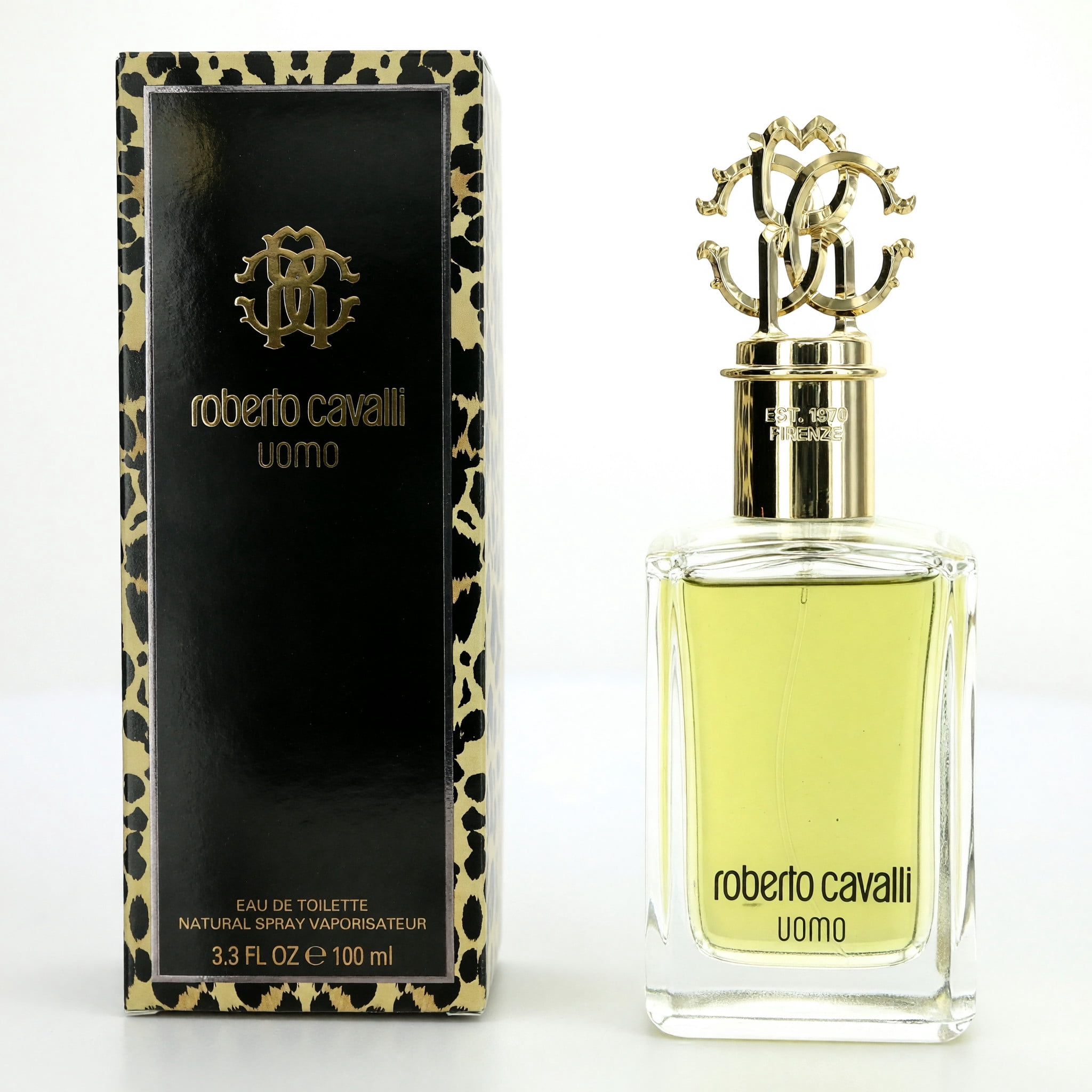 Roberto Cavalli Uomo Eau De Toilette Spray 3.4 oz for Men - Exotic