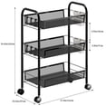 thumbnail image 6 of Wussanun Fruit and Vegetable Basket Bowls for Kitchen, 5 Tier Stackable Metal Mesh Storage Basket with 360 Degree Wheels, Fruit Vegetable Produce Basket Storage Organizer (Black), 6 of 6