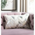 thumbnail image 2 of SAFAVIEH Metallic Herringbone Cowhide Geometric Pillow, 12" x 20", Beige/Gold, 2 of 5