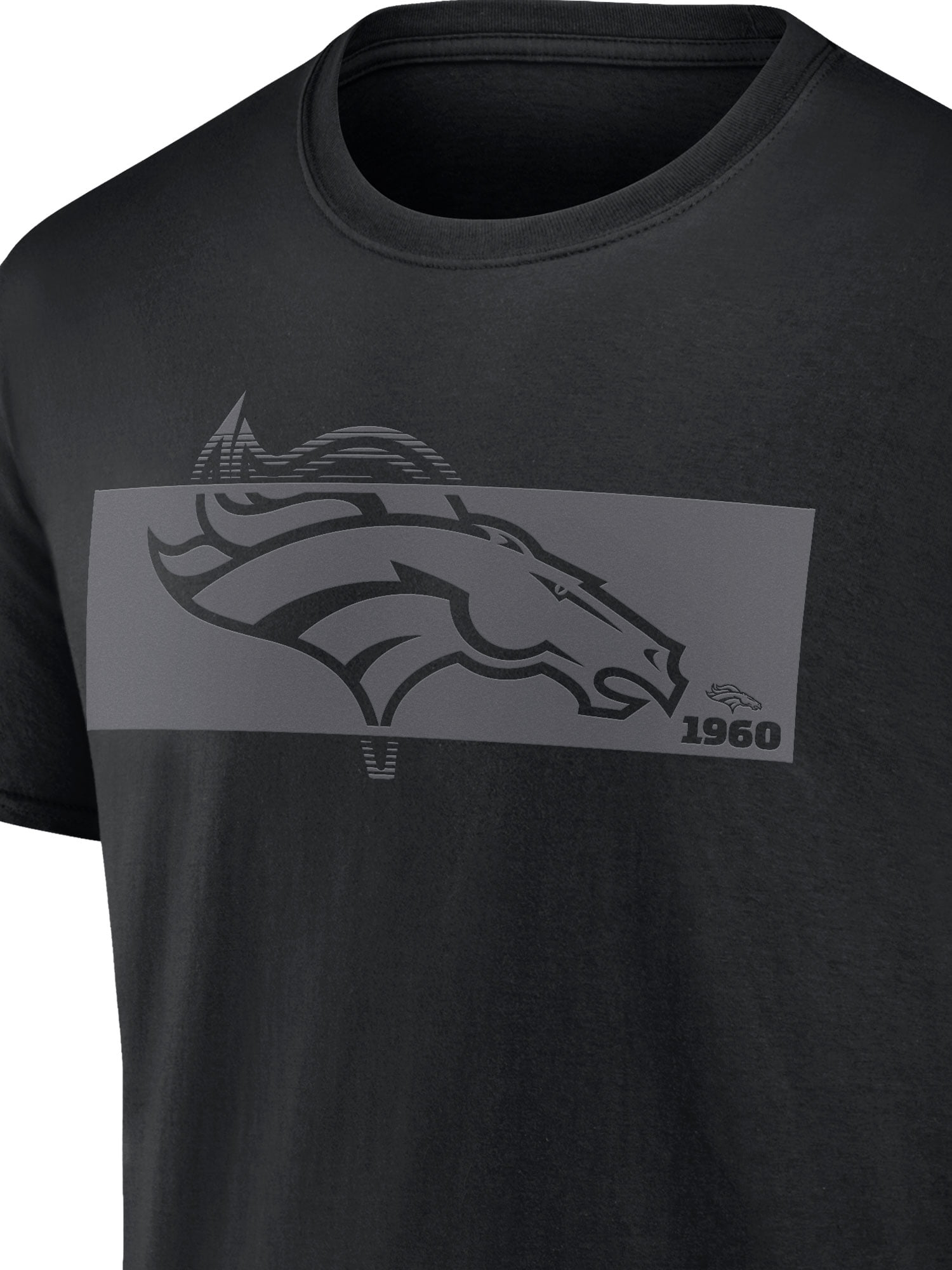NFL Denver Broncos Men's Cotton Black Short Sleeve T-Shirt