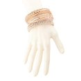 thumbnail image 3 of Lux Accessories Women's Pave Braided Mesh Wire Multi Bangle Set (ROSEGOLD), 3 of 6
