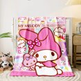 thumbnail image 3 of Melody Sanrio Cute Cartoon HD Printing Print Blanket.Oversized Sofa Soft Blanket Soft Warm Flannel Blankets Gift Household Items, 3 of 7