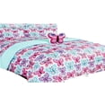thumbnail image 5 of Butterfly Blue Hot Pink Twin Bedding Set 6-Piece Plush Toy, Comforter & Sheets, 5 of 7