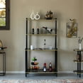 thumbnail image 4 of Modern Display Wooden Console Bar Serving Table with 4 Tiered Open Shelves, for Bartender, Kitchen or Wine Caller Room, 4 of 7