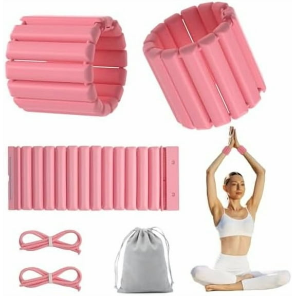 Adjustable Magnetic Buckle Silicone Weighted Bracelet Wearable Arm & Leg Weights Set for Home Gym, Walking, Yoga, Swimming, Cardio Set of 2 (1Lb Each)$$Sport & Recreation Other