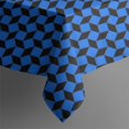 thumbnail image 5 of Blue Black Geometric Pattern Square Tablecloth,Waterproof Square Table Cover,Wipeable Spillproof Washable Table Cover for Home Kitchen Party Decor 52"x52"(132x132cm), 5 of 6