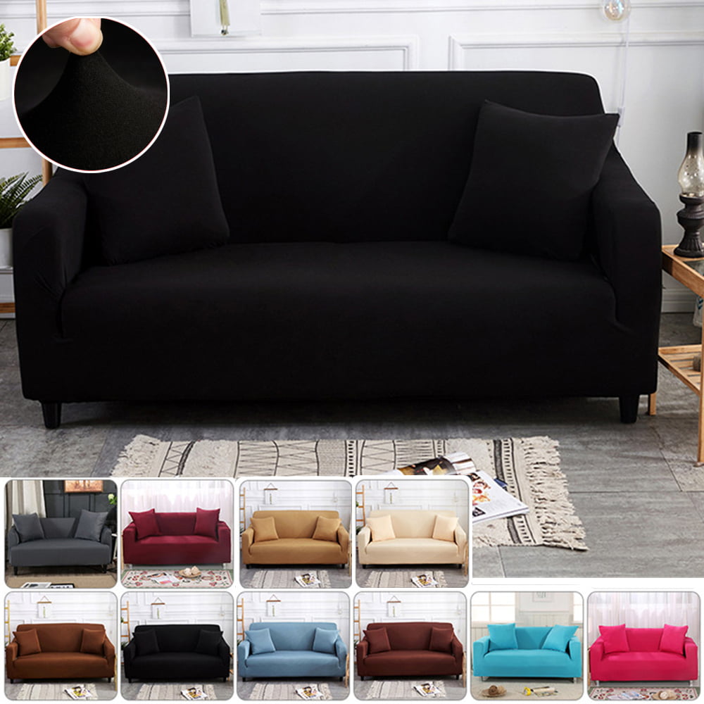 1-4 Seat Elastic Anti-Slip Stretch Sofa Cover Fabric Soft Couch Corner Slipcover 