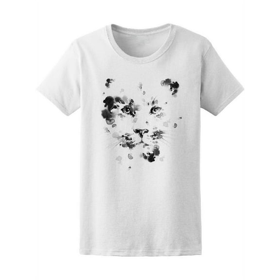 Black Leopard Watercolor  T-Shirt Women -Image by Shutterstock, Female x-Large