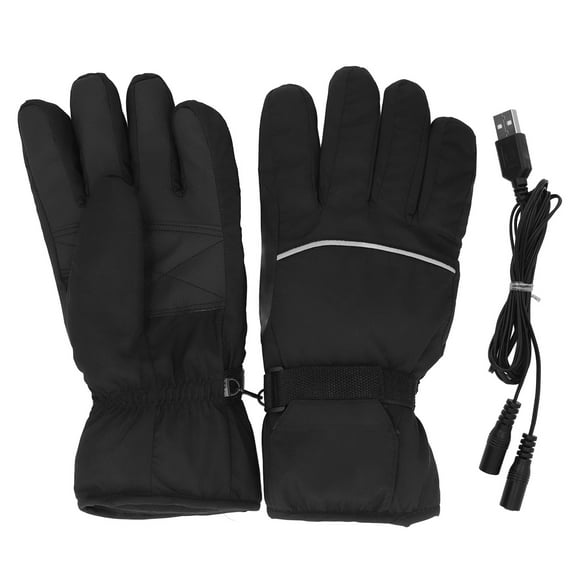 YINKUU Electric Heated Gloves Touch Screen Waterproof Breathable Adjustable Warm Thermal Gloves Black for Outdoor Sports(Without Battery)