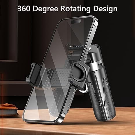 Mini Trépied Pocketflex Razunoth - Perche à Selfie 360°, Télécommande, Lumière Intégrée