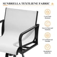 thumbnail image 4 of Crestlive Products Outdoor Swivel Bar Stools Set of 2, Patio Bar Height Chairs with Rust-Resistant Aluminum Frame, 360° Swivel Outdoor Bar Stools for Patio, Pool, Backyard, Bistro (Augustine Oyster), 4 of 7