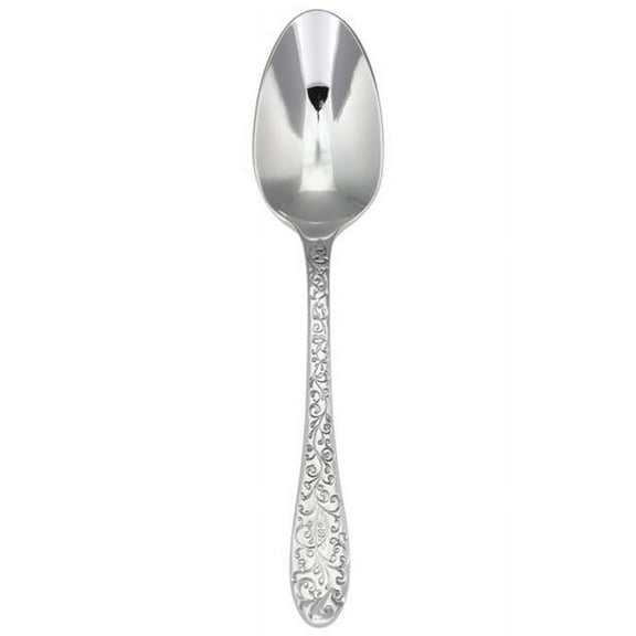 Oneida T638STSF Ivy Flourish Stainless Steel Extra Heavy Weight Teaspoon  Silver
