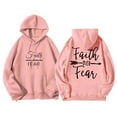 thumbnail image 1 of DondPO Chandail à Capuchon à Capuche pour Femmes, Sweat à Capuche Décontracté avec Imprimé Graphique et Cordon de Serrage, Tunique avec Poches, Sweat à Capuche Graphique pour Femmes Rose m, 1 of 5