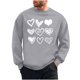 thumbnail image 2 of Amzcrzy Sudadera Para Hombre, Con Estampado De Corazones, Informal, De Manga Larga Y Cuello Redondo, Con Capucha, Color Gris, 3Xl, 2 of 6
