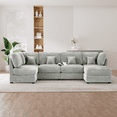 thumbnail image 2 of LiviNest Modular Sectional Sofa with Chaise: Plush Corduroy Convertible Sofa Bed - Modern L-Shaped Living Room Couch for Small Apartments & Frequent Movers, 2 of 3