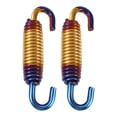 thumbnail image 1 of Unique Bargains 2 Pcs Universal Motorcycle Exhaust Pipe Spring 58mm 2.28" Stainless Steel Modified Accessory Gold Tone, 1 of 6
