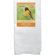 Charles Craft Estate Diamond Weave Towel 14 Count 16"X24"-White