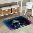 thumbnail image 5 of Kdxio Punk Style Blue Haired Skull,16" x 24", Non-Slip Front Door Mats,Outdoor Welcome Mat Washable, 5 of 9