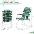 thumbnail image 2 of PetFurnishn  Foldable Patio Chair Set of 2, Heavy-Duty Steel Frame Supports 265 lbs/120 kg, Ultra-Lightweight Portable for Travel Poolside Camping Beach-Green, 2 of 8