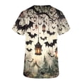 thumbnail image 5 of HOMBOM Womens Casual Oversized T Shirts Halloween Short Sleeve Trendy Soft V Neck Pullover for Young Women Polyester Shirts,XXXL, 5 of 5