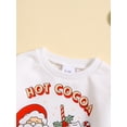 thumbnail image 4 of Suealasg Kids Boys Girls Christmas Sweatshirts Toddler Long Sleeve Crewneck Elf/Santa/Mug Print Pullover Tops 6M 12M 18M 24M 3T 4T Infant Baby Casual Fall Clothing, 4 of 8