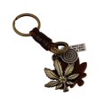 thumbnail image 1 of AMERTEER Maple Leaf Leather KeyRing Best Friend Grass Gift Idea Women & Men Home Key Rasta KeyChain Maple Leaf Earrings, 1 of 4