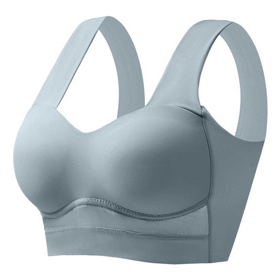 Ahabrexf Solid Color Ice Silk Ventilate Sling Sports Bra without Steel Rim for Women