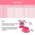 thumbnail image 4 of Girls Cheerleading Costume Outfit Sleeveless Tops with Skirt Fancy-Dress, 4 of 7