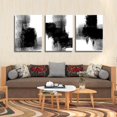 thumbnail image 5 of Black and White Abstract Wall Art Canvas Prints Stretched and Framed Wall Decor 12x16inchx3pcs Abstract Paintings Bedroom Decor Living Room Office Home Decor Modern Artwork Decoration, 5 of 6