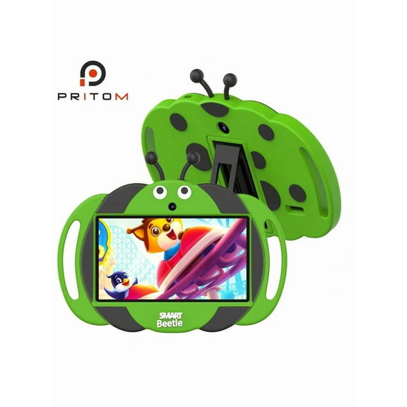 PRITOM Kids Tablet - 7-inch Toddler Tablet with Quad-Core, Wi-Fi, 32GB ROM   2GB RAM - Dual Camera, Parental Control & Educational Learning Features - Includes Case (No Adapter)