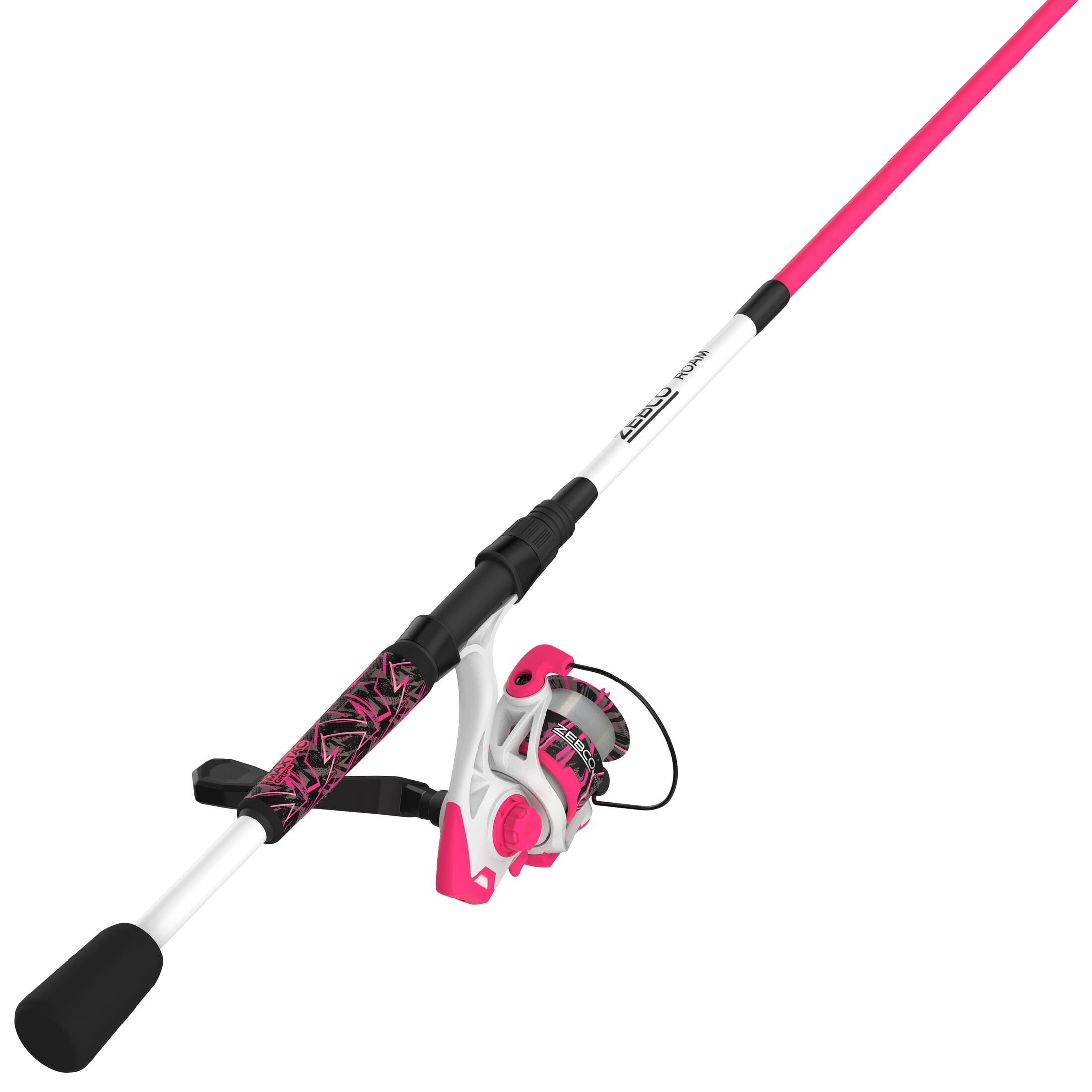 Zebco Roam Spinning Reel and Fishing Rod Combo, 6-Foot 2-Piece Fiberglass Fishing Pole, Size 20 Reel