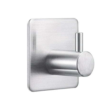 

Stainless Wall Hook Self Sticky Kitchen Home Bathroom Bath Ball Coat Hanger Storage Hanging Holder Rack Accessory Sliver 14mm