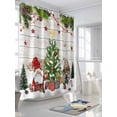 thumbnail image 3 of Fsddascl Christmas Gnomes Shower Curtain Set - Standard 72" x 72" Washable Bathtub Curtain with 12 Hooks, Vintage Xmas Tree Snowflake Pine Needle Waterproof Fabric Stall Shower Curtains for Bathroom, 3 of 6