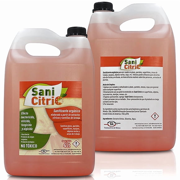 SANICITRIC 4LT Sanitizante Para Tapetes Liq. Para Desinfectar Zapatos