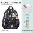thumbnail image 5 of Golden Retriever Puppy and Dog Paw Backpack for School, Cute School Bag with Adjustable Shoulder Straps and Padded Back, 15.25"x11.5"x5.25", 5 of 5