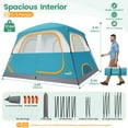thumbnail image 3 of COBIZI Tents for Camping 4/6 Person Camping Tent with Rainfly and Screen, Easy Setup Lightweight Portable Waterproof Outdoor Tent with Carry Bag for Backpacking, Hiking, Family Travel, 3 of 7