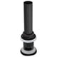 thumbnail image 5 of Conjunto de drenaje emergente para lavabo de baño de latón G1 1/4" con rebosadero (cromo negro), 5 of 8