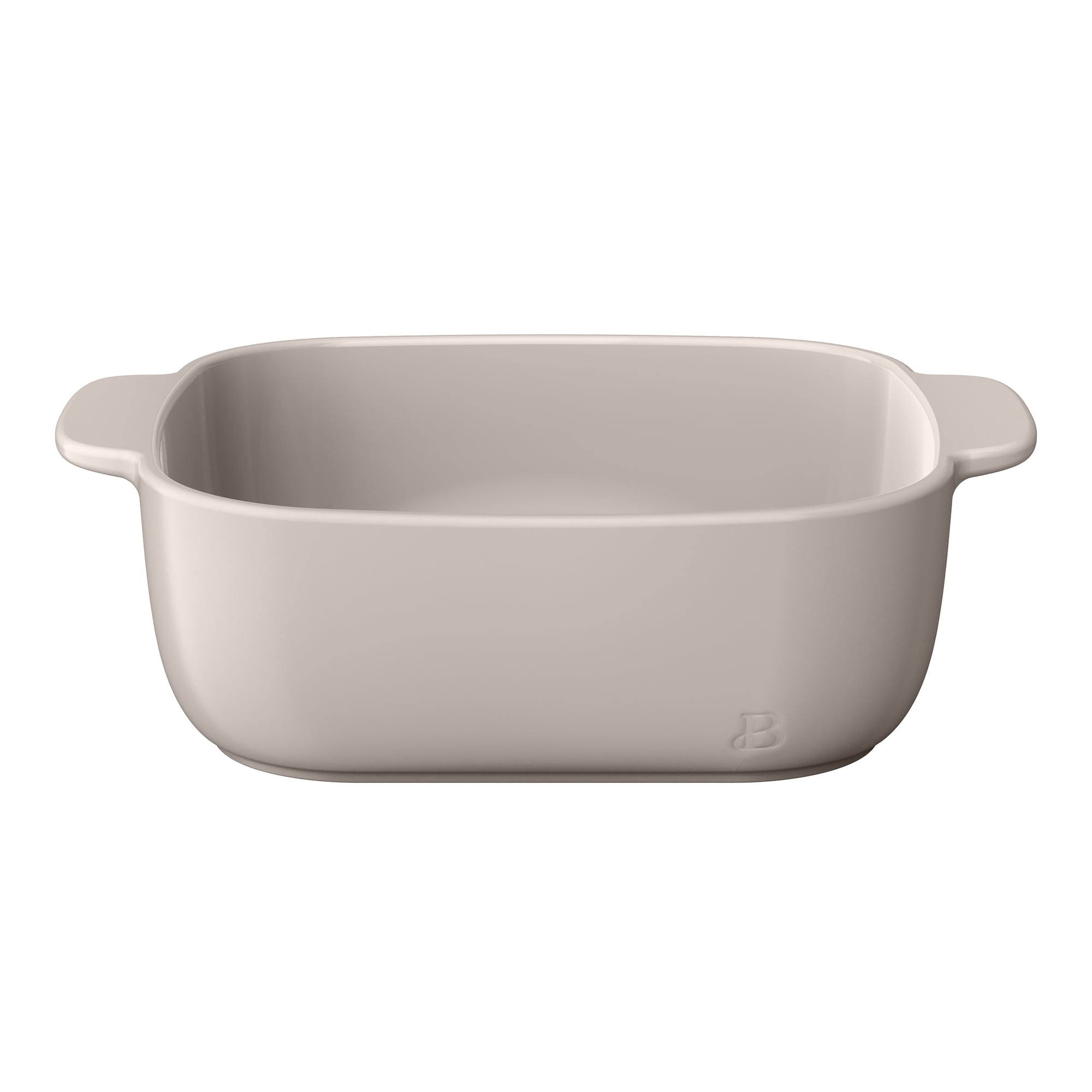 Beautiful by Drew Barrymore 8 in x 8 in Stoneware Baking Dish, Porcini Taupe