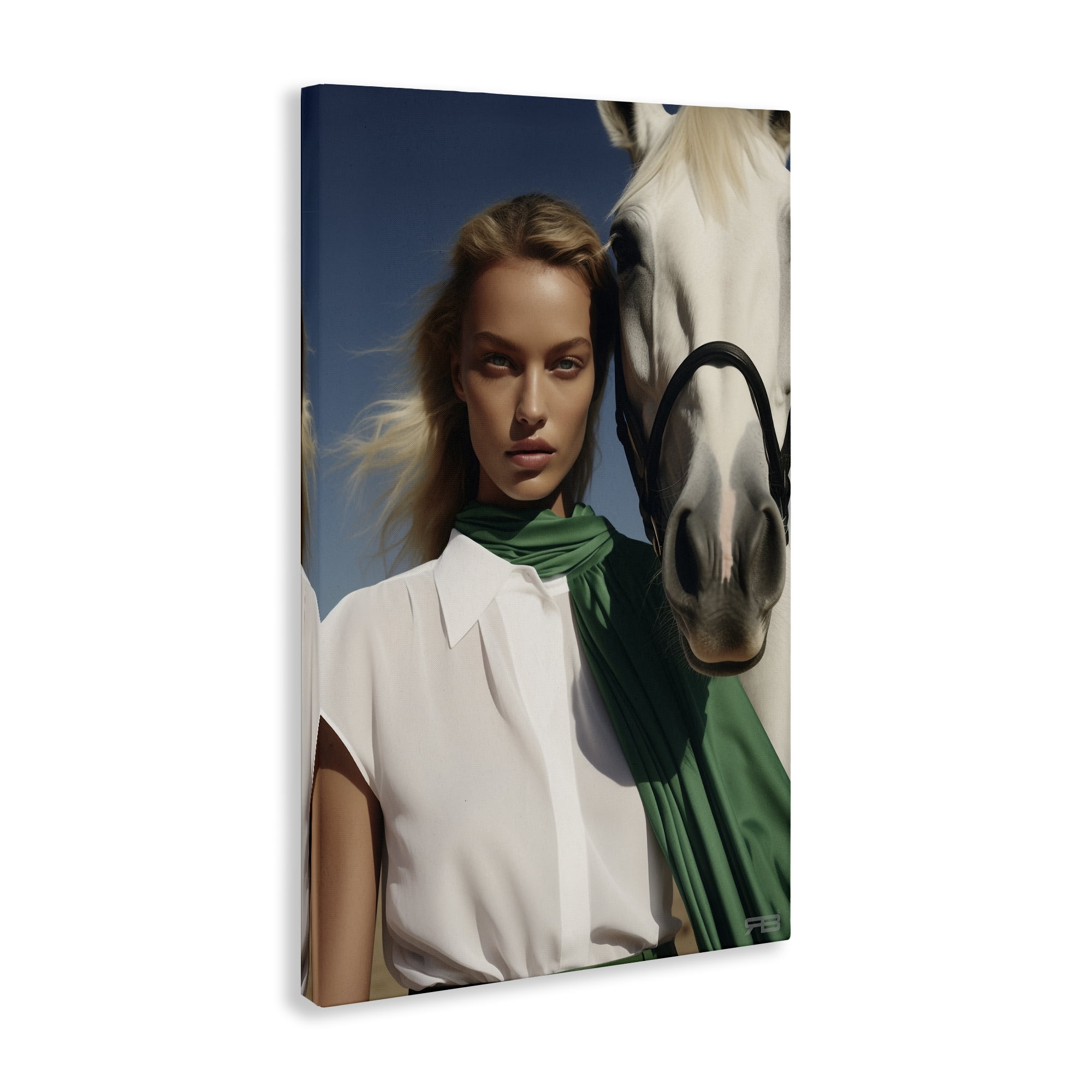 Stupell Industries Horse & Girl Friendship People Painting Wrapped Canvas Art Print Wall Art, 20 x 30