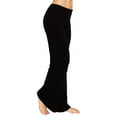 thumbnail image 3 of Black Foldover Yoga Pants, 3 of 7