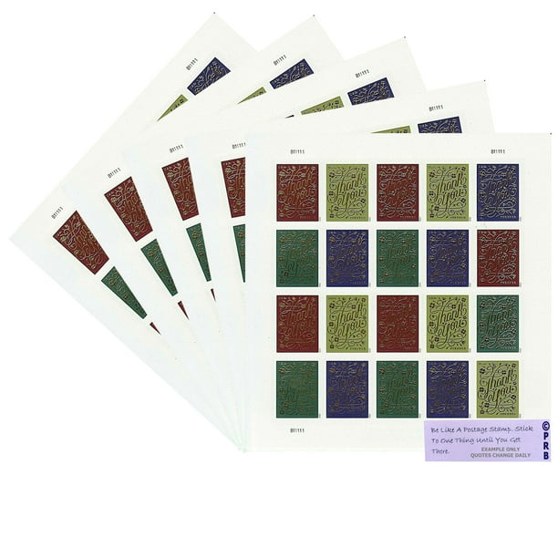 Thank You USPS Forever Postage Stamp 5 Sheets of 20 US First Class