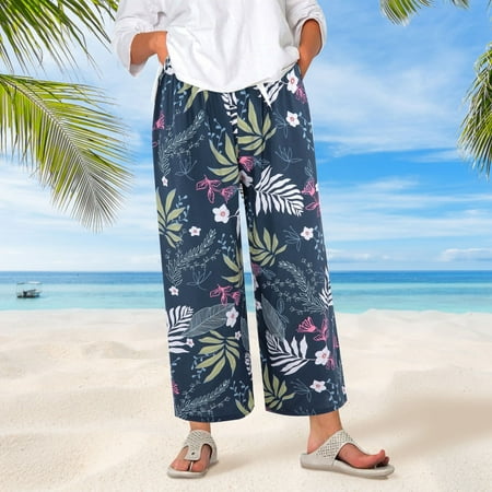 

Women s Pajama Pants Comfy Printed Wide Leg Lounge Pants Bow Elastic Waist Long Pj Bottoms Belt Pants for Women Womens Hiking Pants with Pockets