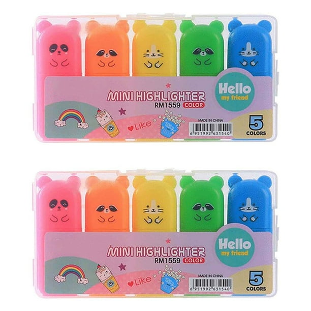 Color Highlighter Style 4 / 5 / 6 Colors Available Color Marker Pen Set 10ML