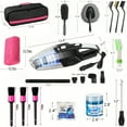 thumbnail image 5 of 25pcs Car Cleaning Wash Kit Interior Detailing Cleaner Kit with High Power Handheld Vacuum,, Windshield Tool, Gel, Tire Brush, Complete Car Care Tools, Men's Gift Or Women's Gift, 5 of 7
