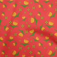 thumbnail image 1 of oneOone Georgette Viscose Red Fabric Kawai Craft Projects Decor Fabric Printed By The Yard 42 Inch Wide-R2, 1 of 5