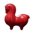 thumbnail image 2 of Bonita figura de caballo de cerámica, estatua de caballo, adorno artesanal creativo para la sala de estar. Cabeza roja arriba, 2 of 7