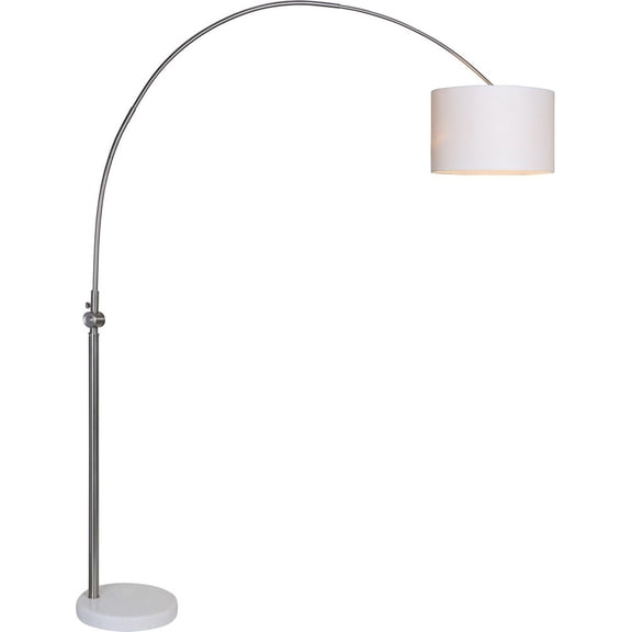 Renwil Modern Glamour Cassell Floor Lamp in Brushed Nickel