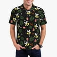 thumbnail image 3 of Balery Bees Printed Men’s Short Sleeve Polo Shirt, Midweight Men's Shirt,Golf Polo shirts -Large, 3 of 9