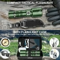 thumbnail image 3 of Flashlights High Lumens Rechargeable, Super Bright Long Range Small Powerful Flashlight, 6 Modes LED Tactical Pocket Waterproof Flash Light for Home Emergency (2, Green), 3 of 9
