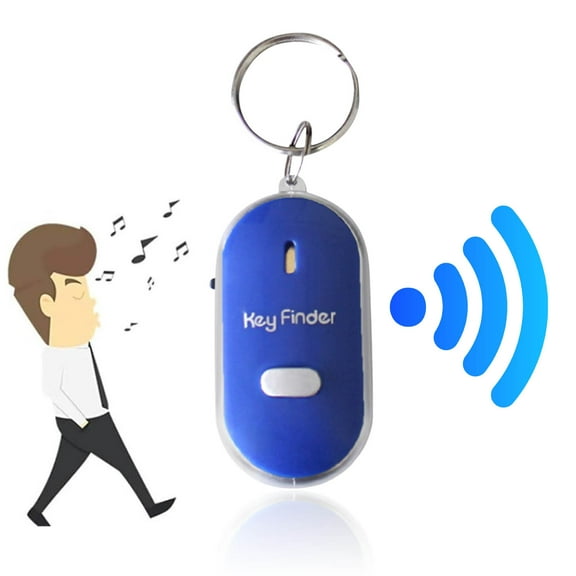 LED Keychain Light with Whistle Sound Finder, Remote Sound Control Lost Key Locator, Mini Torch Flashlight, Easy to Use Key Finder Device, Portable and Durable